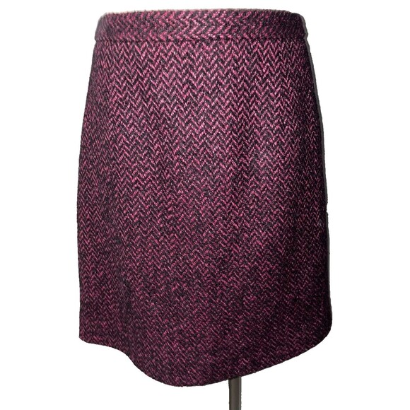 Michael Kors Collection Tweed Wool Silk Mohair Pencil Skirt size 8 made in Italy